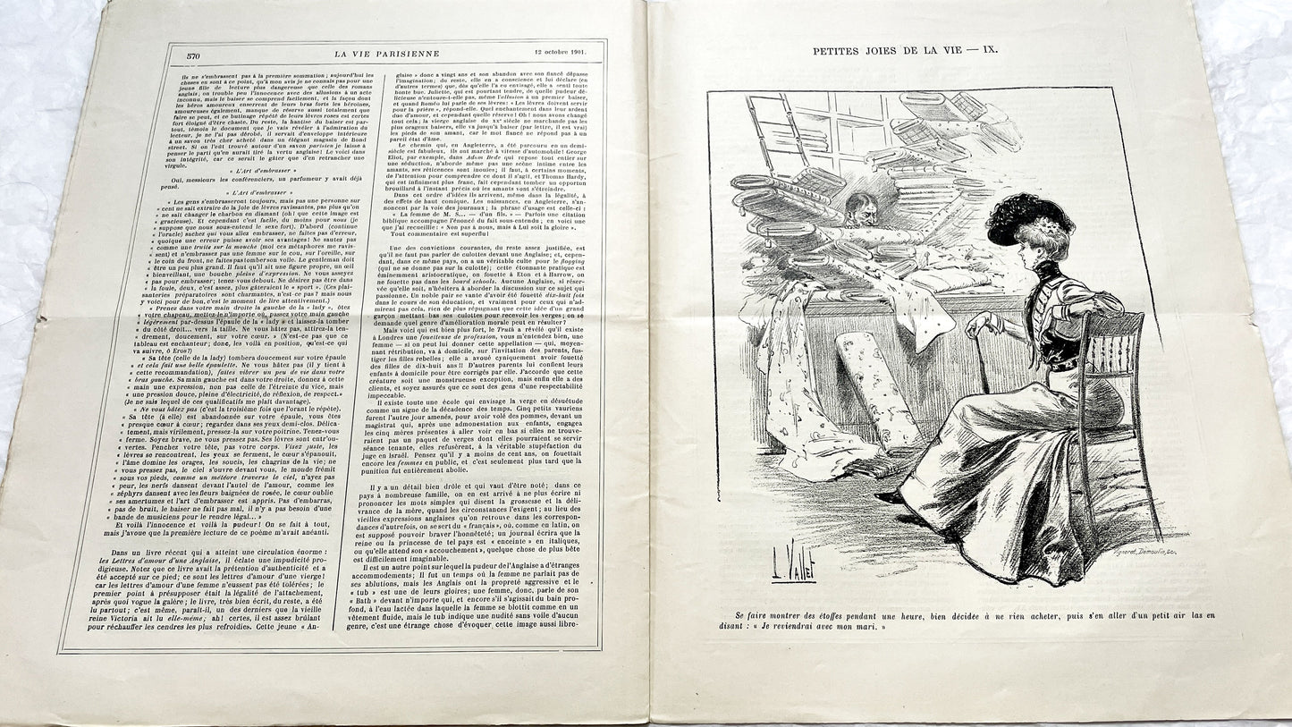 1900s - La Vie Parisienne French Illustrated Magazine - Belle Époque Satirical Journal - Paris Fashion & Art Review