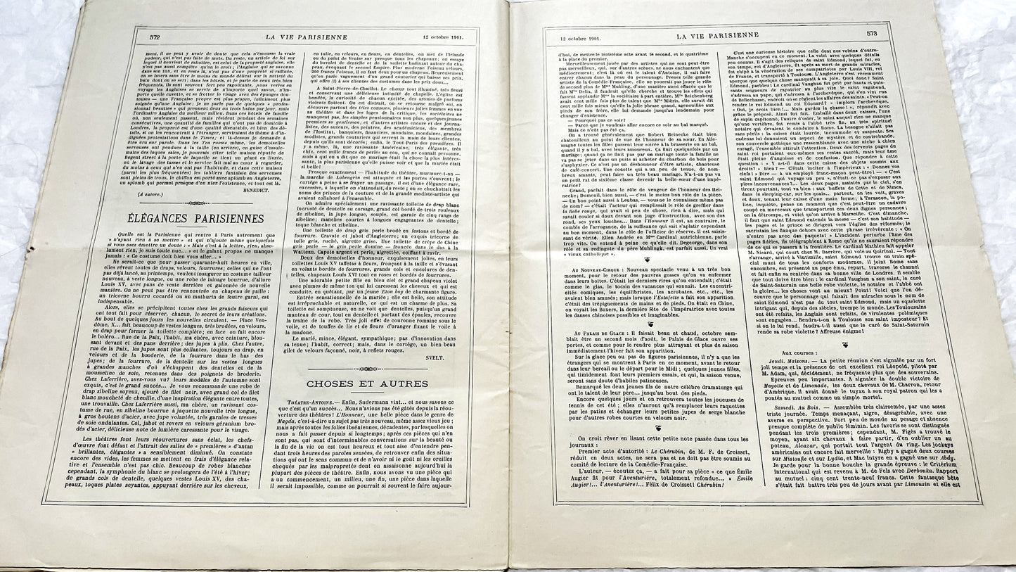1900s - La Vie Parisienne French Illustrated Magazine - Belle Époque Satirical Journal - Paris Fashion & Art Review