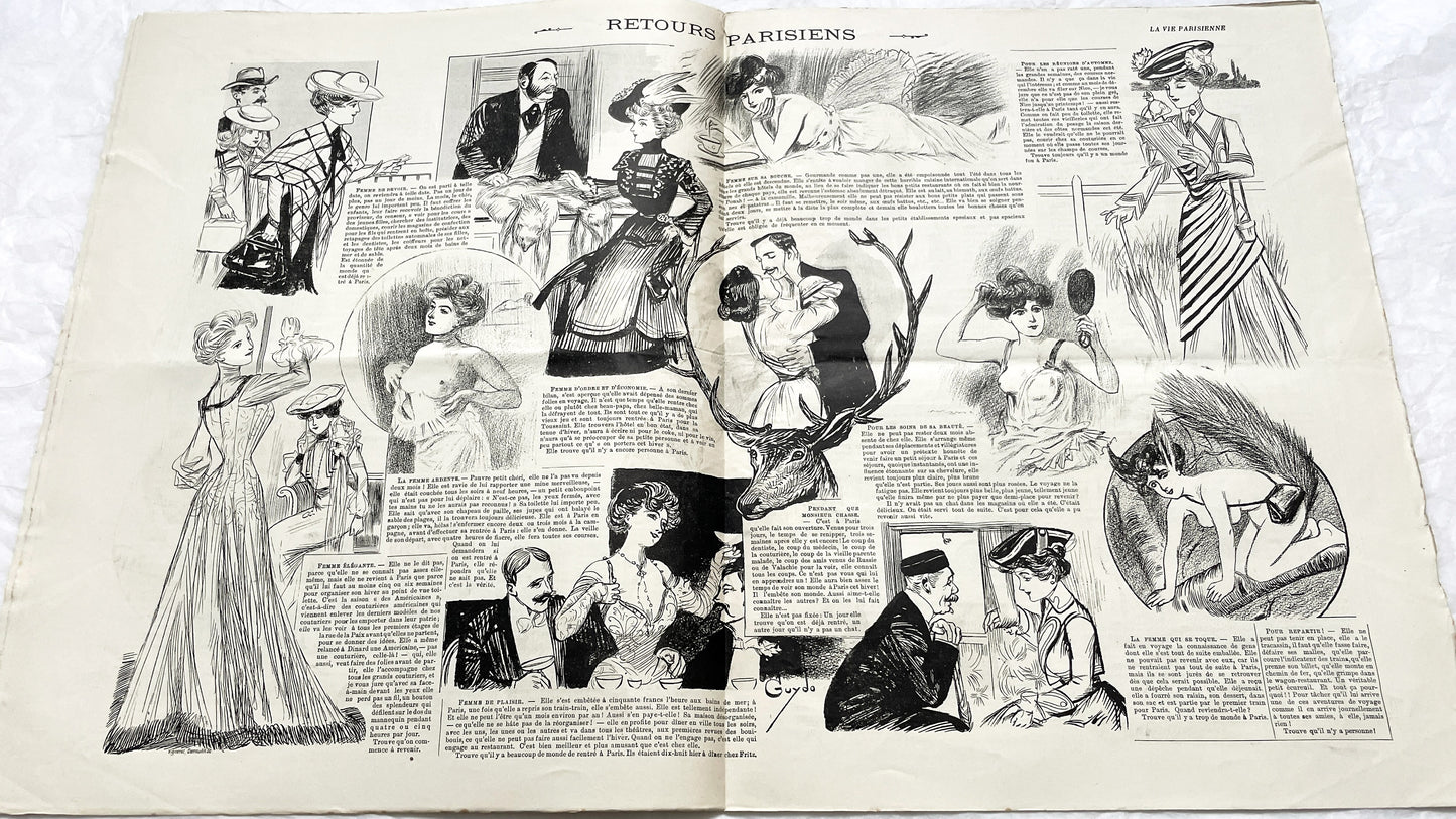 1900s - La Vie Parisienne French Illustrated Magazine - Belle Époque Satirical Journal - Paris Fashion & Art Review