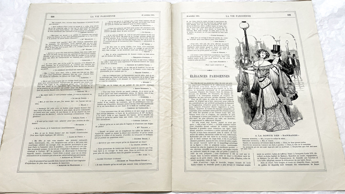 1900s - La Vie Parisienne French Illustrated Magazine - Belle Époque Satirical Journal - Paris Fashion & Art Review