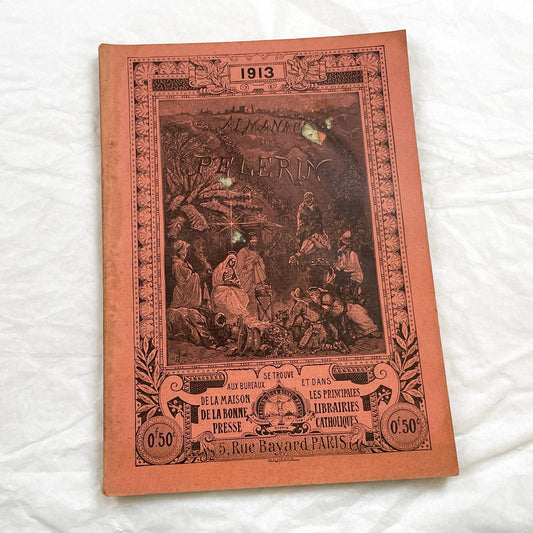 1910s - Vintage 1913 French Catholic Almanac - Illustrated Religious Annual - La Bonne Presse Ephemera - Rare Paris Book