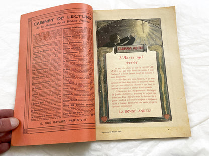 1910s - Vintage 1913 French Catholic Almanac - Illustrated Religious Annual - La Bonne Presse Ephemera - Rare Paris Book