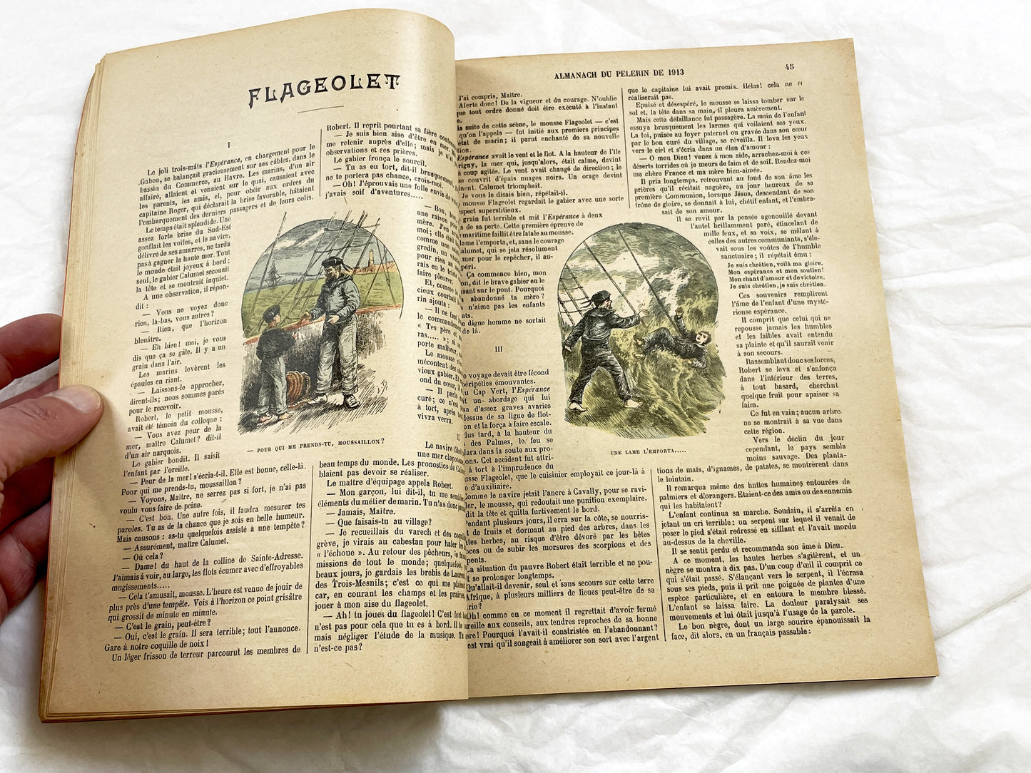 1910s - Vintage 1913 French Catholic Almanac - Illustrated Religious Annual - La Bonne Presse Ephemera - Rare Paris Book