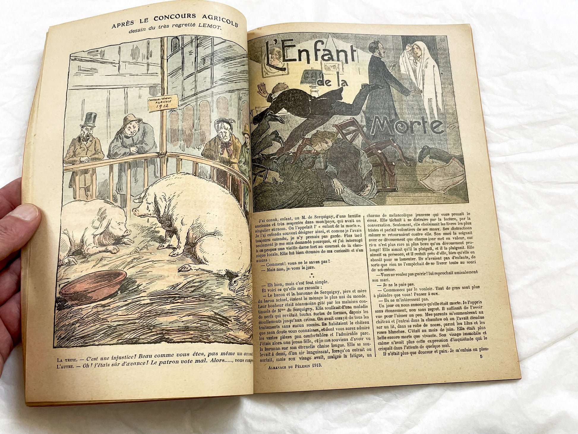 1910s - Vintage 1913 French Catholic Almanac - Illustrated Religious Annual - La Bonne Presse Ephemera - Rare Paris Book