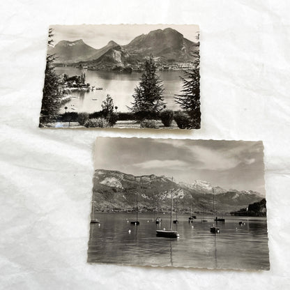 1950s - Vintage Lac d'Annecy Real Photos Set - Scenic French Alps Souvenir - Historic French Travel Photography Collection