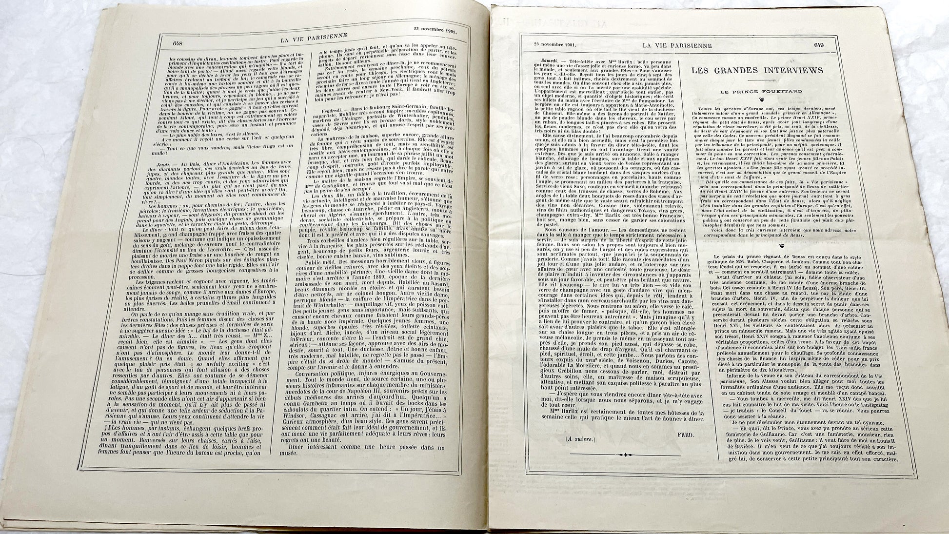 1900s - La Vie Parisienne French Illustrated Magazine - Belle Époque Satirical Journal - Paris Fashion & Art Review