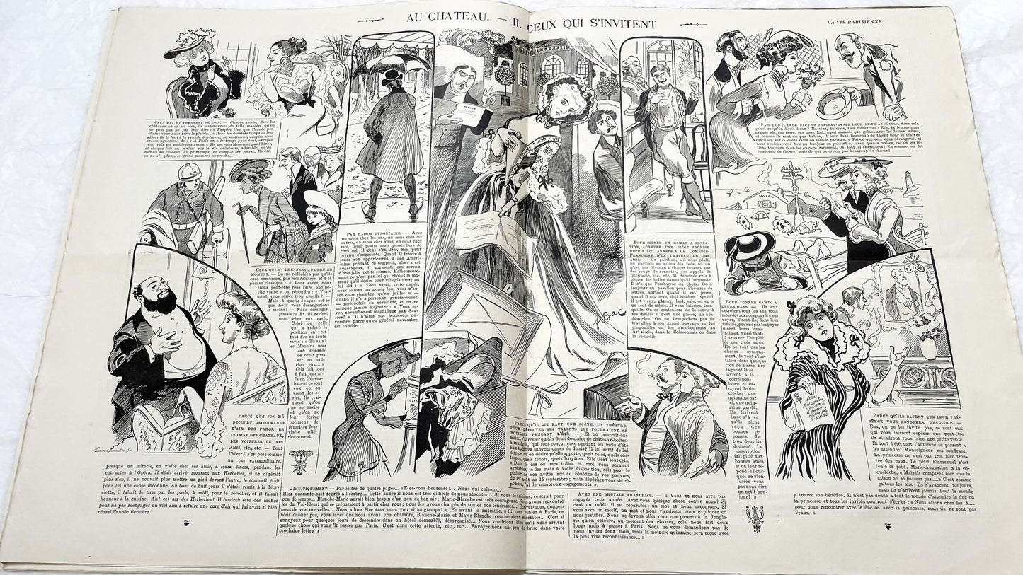 1900s - La Vie Parisienne French Illustrated Magazine - Belle Époque Satirical Journal - Paris Fashion & Art Review