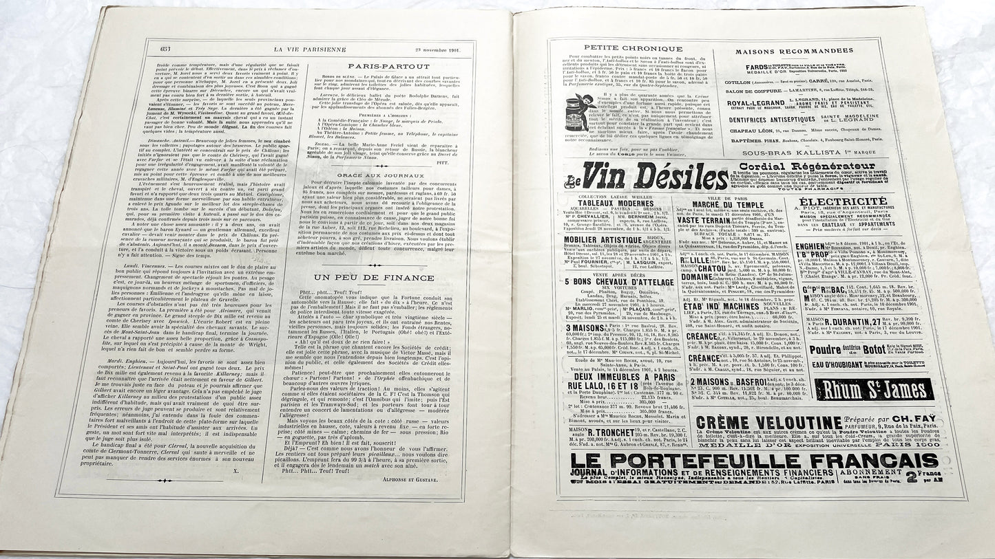 1900s - La Vie Parisienne French Illustrated Magazine - Belle Époque Satirical Journal - Paris Fashion & Art Review