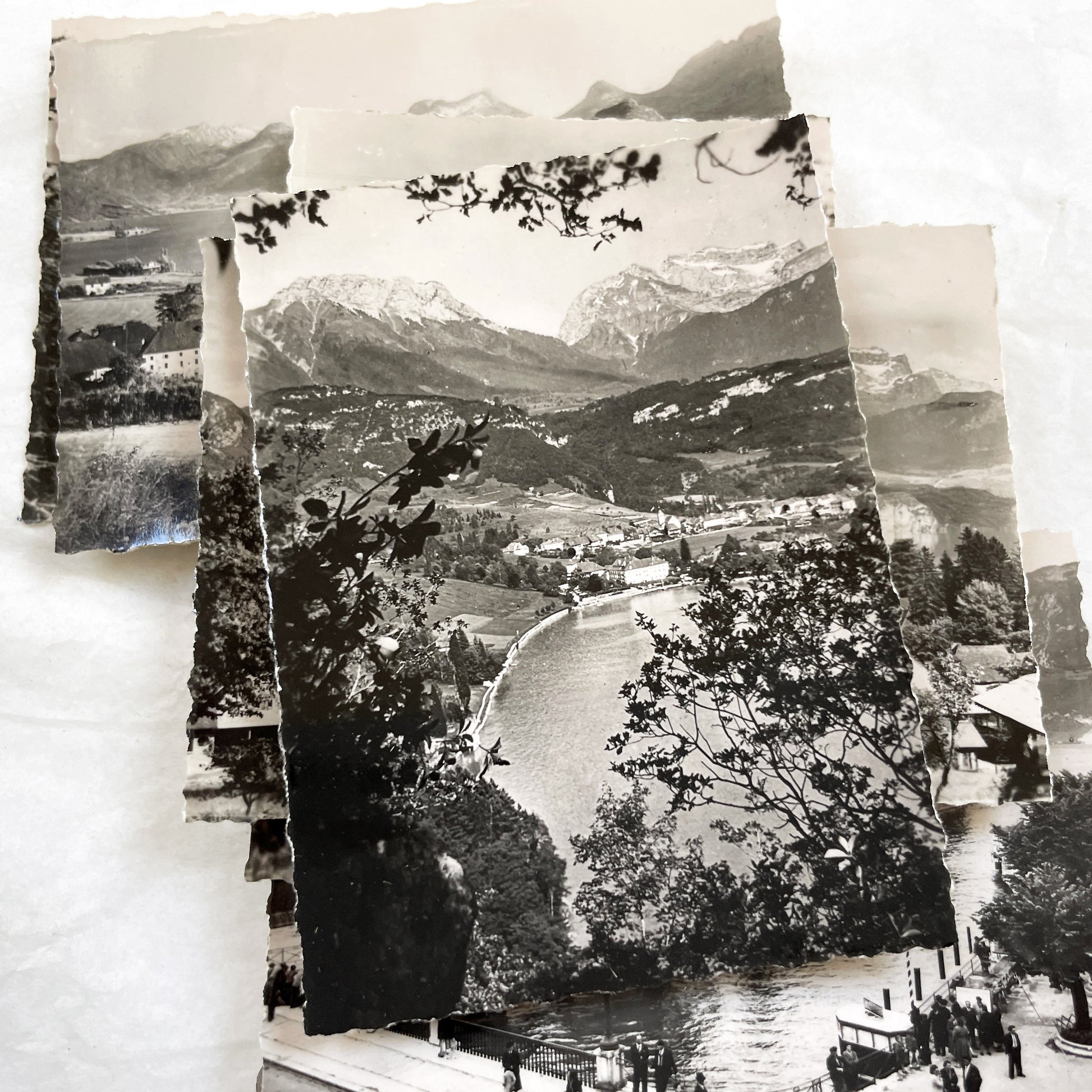 1950s - Vintage Lac d'Annecy Real Photos Set - Scenic French Alps Souvenir - Historic French Travel Photography Collection