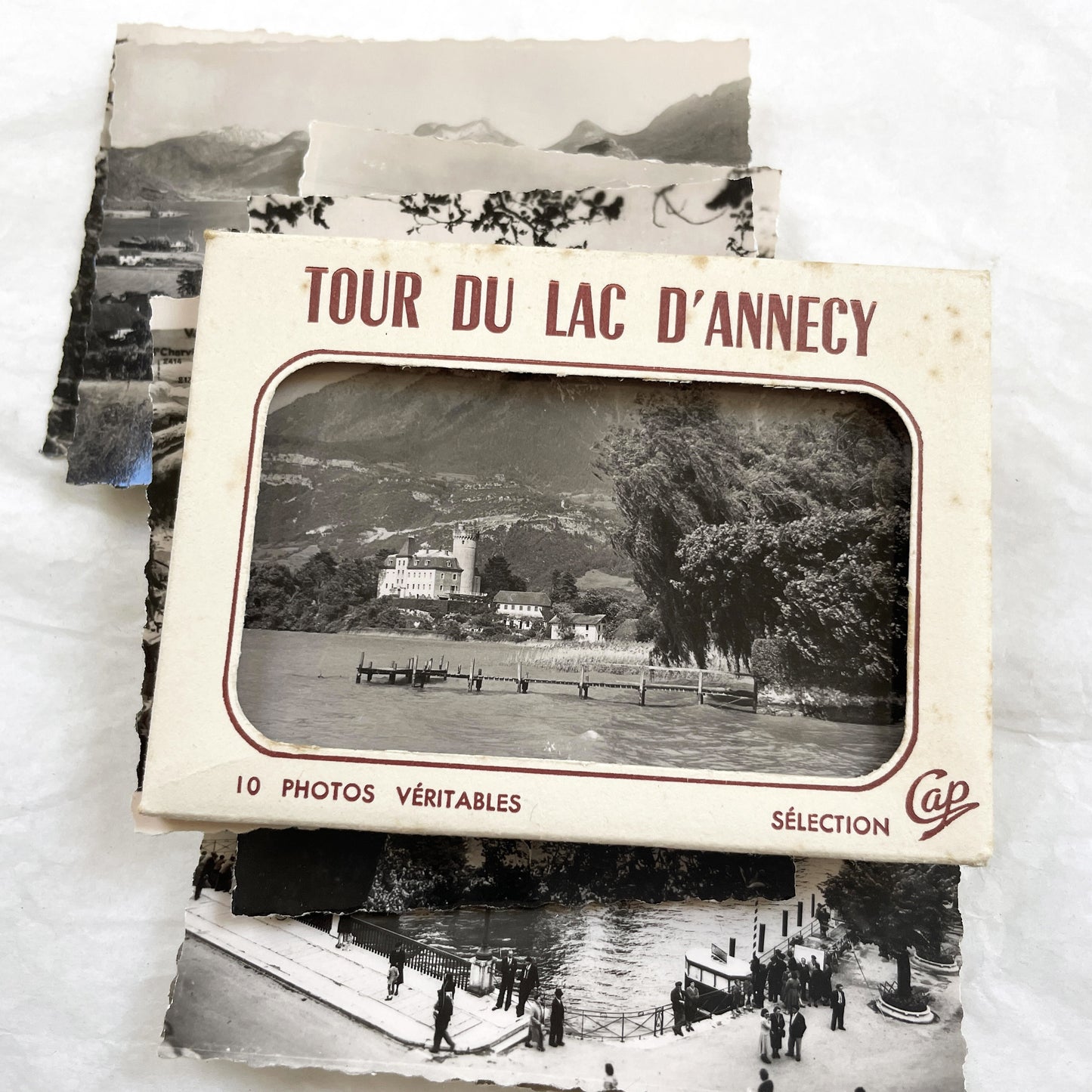 1950s - Vintage Lac d'Annecy Real Photos Set - Scenic French Alps Souvenir - Historic French Travel Photography Collection