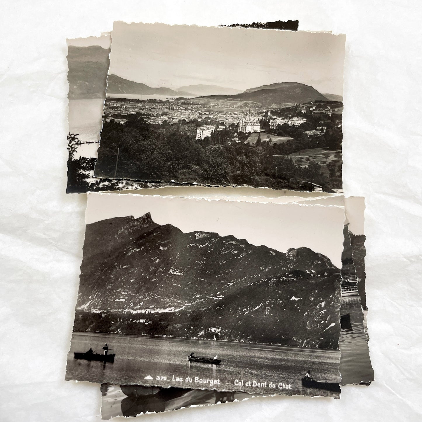 1950s - Vintage Lac du Bourget Photo Cards - Black and White French Lake Scenery - Historical Views from Savoie - Collectible Ephemera