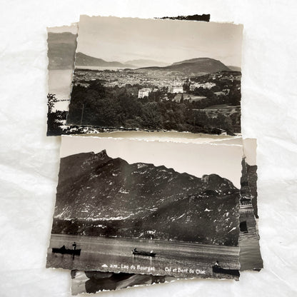 1950s - Vintage Lac du Bourget Photo Cards - Black and White French Lake Scenery - Historical Views from Savoie - Collectible Ephemera