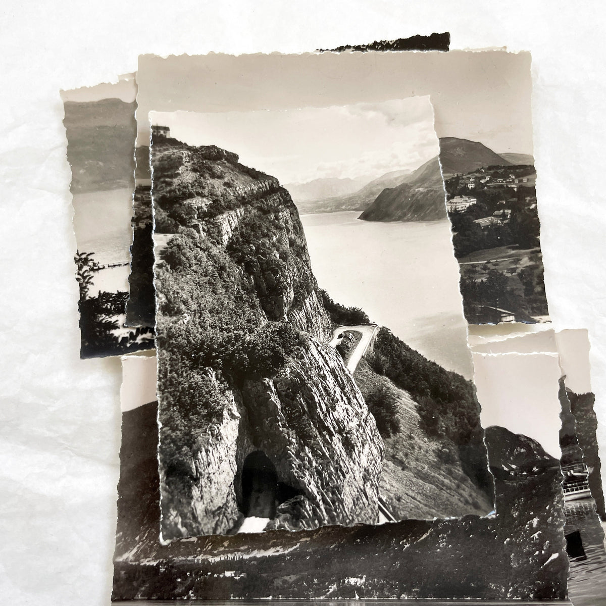 1950s - Vintage Lac du Bourget Photo Cards - Black and White French Lake Scenery - Historical Views from Savoie - Collectible Ephemera