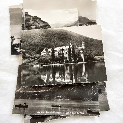 1950s - Vintage Lac du Bourget Photo Cards - Black and White French Lake Scenery - Historical Views from Savoie - Collectible Ephemera