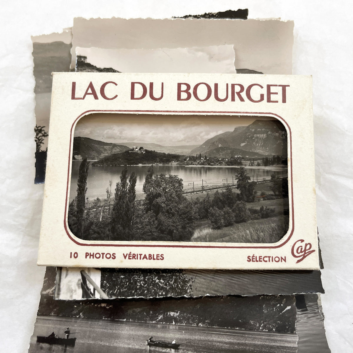 1950s - Vintage Lac du Bourget Photo Cards - Black and White French Lake Scenery - Historical Views from Savoie - Collectible Ephemera