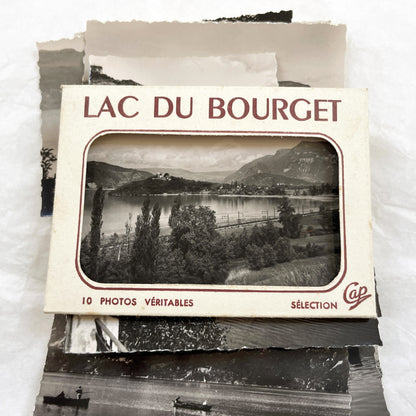 1950s - Vintage Lac du Bourget Photo Cards - Black and White French Lake Scenery - Historical Views from Savoie - Collectible Ephemera