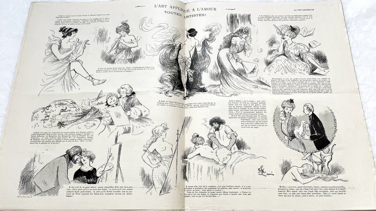 1900s - La Vie Parisienne French Illustrated Magazine - Belle Époque Satirical Journal - Paris Fashion & Art Review