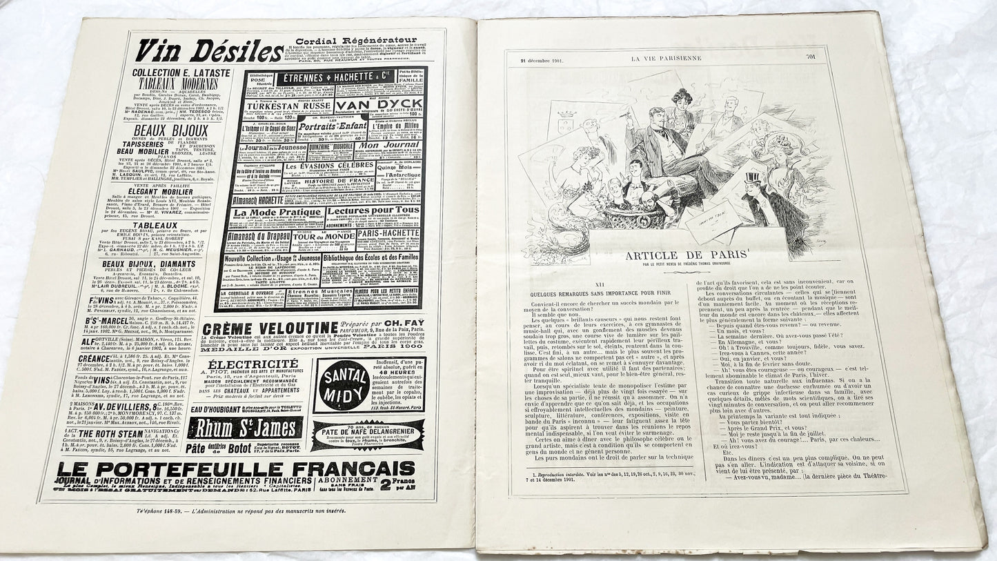 1900s - La Vie Parisienne French Illustrated Magazine - Belle Époque Satirical Journal - Paris Fashion & Art Review