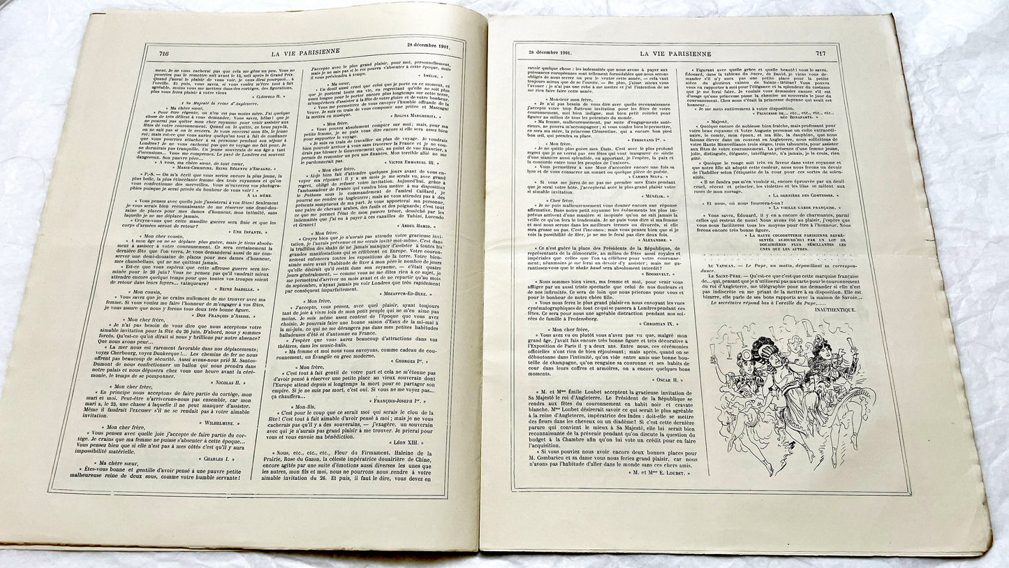 1900s - La Vie Parisienne French Illustrated Magazine - Belle Époque Satirical Journal - Paris Fashion & Art Review