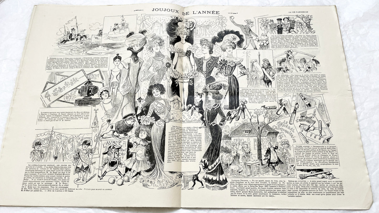 1900s - La Vie Parisienne French Illustrated Magazine - Belle Époque Satirical Journal - Paris Fashion & Art Review