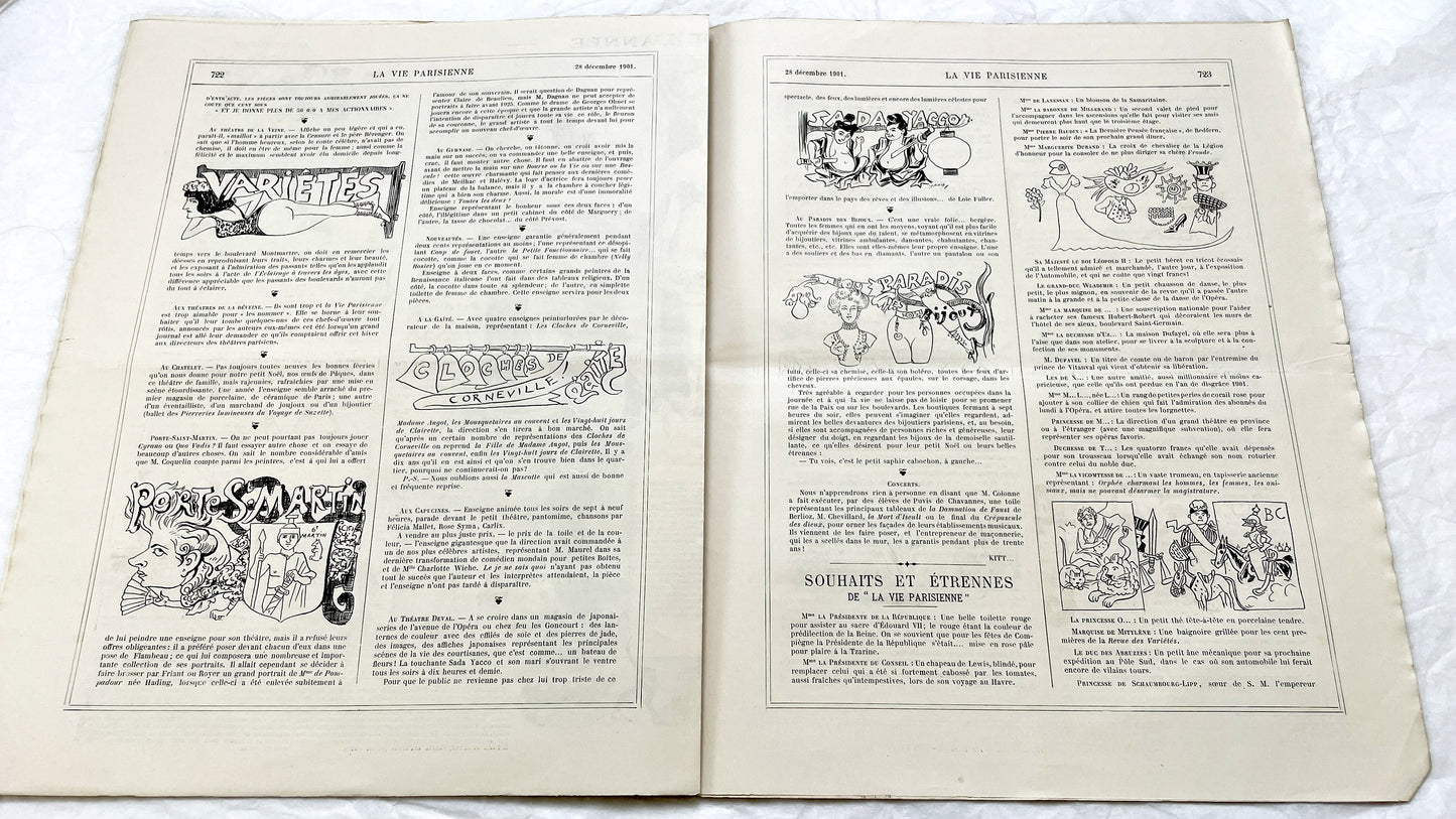 1900s - La Vie Parisienne French Illustrated Magazine - Belle Époque Satirical Journal - Paris Fashion & Art Review