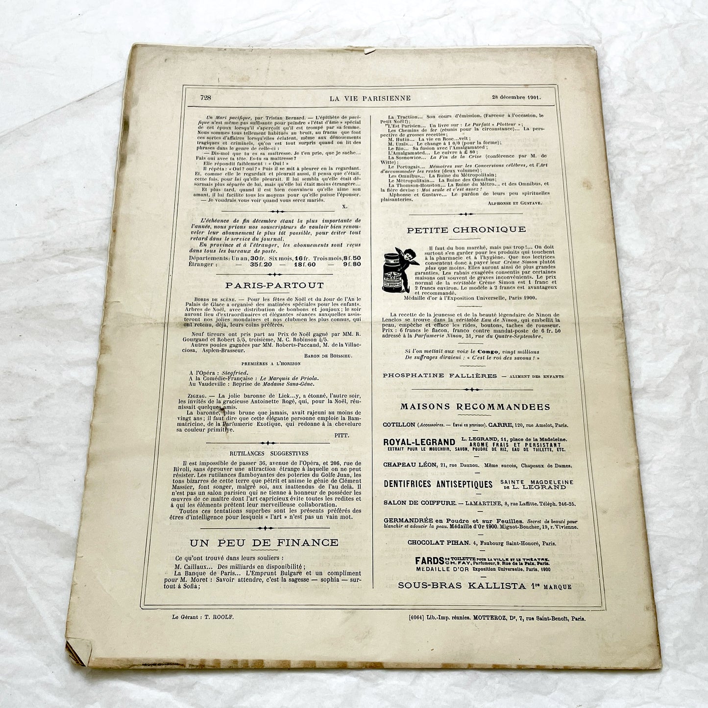 1900s - La Vie Parisienne French Illustrated Magazine - Belle Époque Satirical Journal - Paris Fashion & Art Review