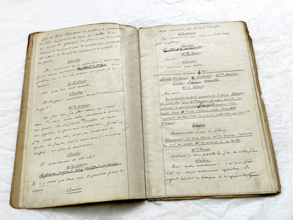 Mid 19th – 28-page literary draft with dialogues and author revisions - French handwritten theater manuscript – Antique Handwritten Draft