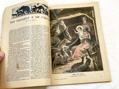 1910s - Vintage Catholic French Almanac 1912 - Beautifully Illustrated Religious Annual Book - Antique Christian Morality Tales
