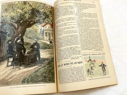 1910s - Vintage Catholic French Almanac 1912 - Beautifully Illustrated Religious Annual Book - Antique Christian Morality Tales