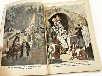 1910s - French Catholic Almanac - Illustrated Le Pèlerin Journal - Maison De La Bonne Presse - Religious Stories - Antique Art Print