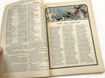 1910s - French Catholic Almanac - Illustrated Le Pèlerin Journal - Maison De La Bonne Presse - Religious Stories - Antique Art Print