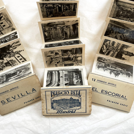 1950s - Spanish Souvenir Photo Book - 12 or 24 Artistic Views - Madrid Sevilla or El Escorial Vintage Accordion Set