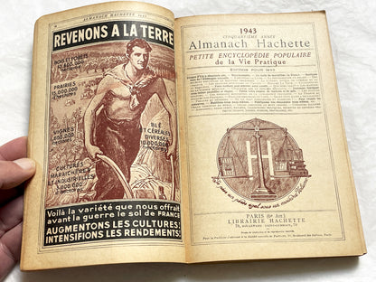 1940s – 300 Pages Almanach Hachette – Vintage French almanac – Wartime edition of the “Practical Life Encyclopedia”