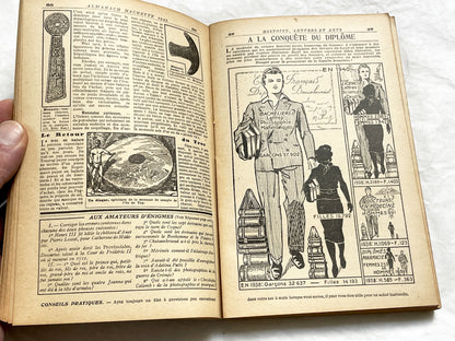 1940s – 300 Pages Almanach Hachette – Vintage French almanac – Wartime edition of the “Practical Life Encyclopedia”