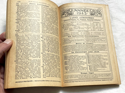 1940s – 300 Pages Almanach Hachette – Vintage French almanac – Wartime edition of the “Practical Life Encyclopedia”