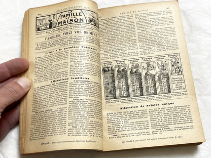 1940s – 300 Pages Almanach Hachette – Vintage French almanac – Wartime edition of the “Practical Life Encyclopedia”