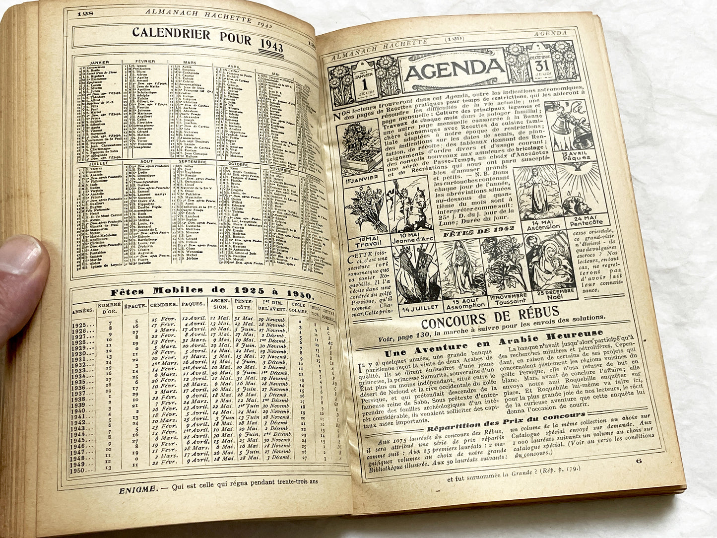 1940s – 300 Pages Almanach Hachette – Vintage French almanac – Wartime edition of the “Practical Life Encyclopedia”