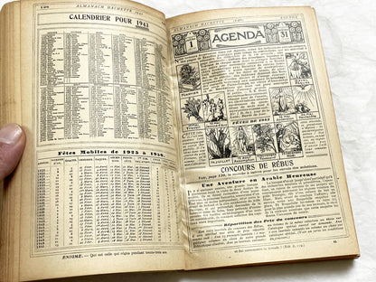 1940s – 300 Pages Almanach Hachette – Vintage French almanac – Wartime edition of the “Practical Life Encyclopedia”
