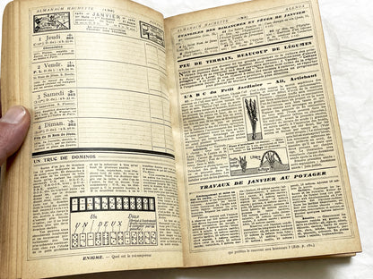 1940s – 300 Pages Almanach Hachette – Vintage French almanac – Wartime edition of the “Practical Life Encyclopedia”