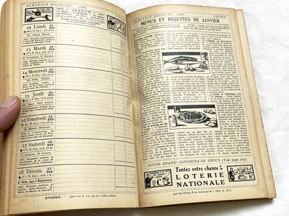 1940s – 300 Pages Almanach Hachette – Vintage French almanac – Wartime edition of the “Practical Life Encyclopedia”
