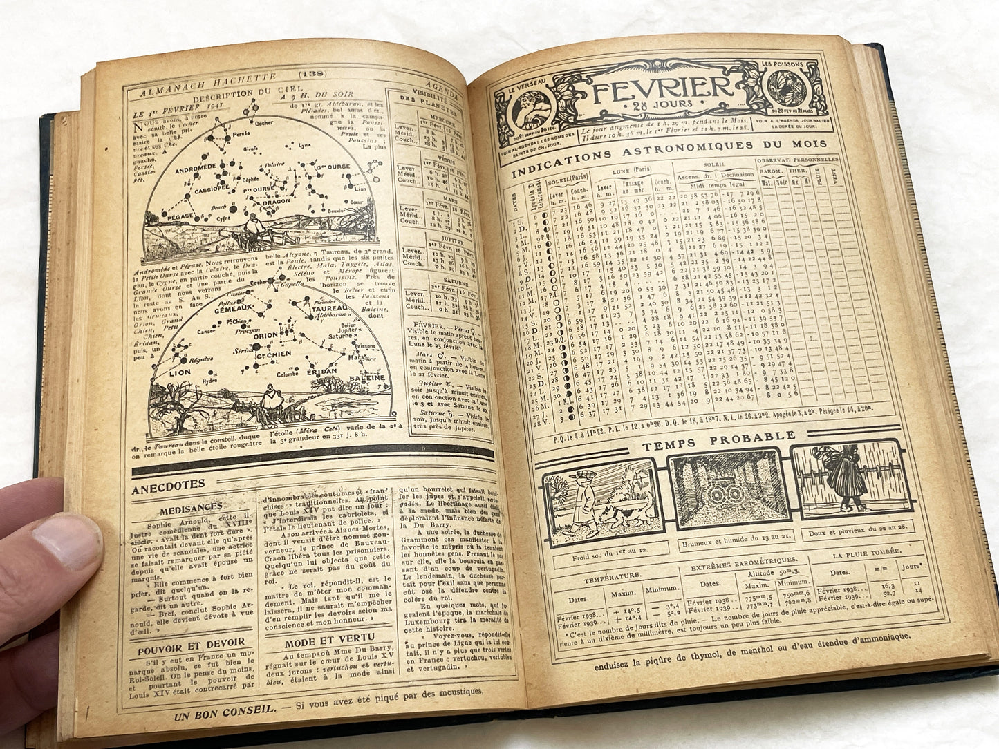 1940s – 300 Pages Almanach Hachette – Vintage French almanac – Wartime edition of the “Practical Life Encyclopedia”