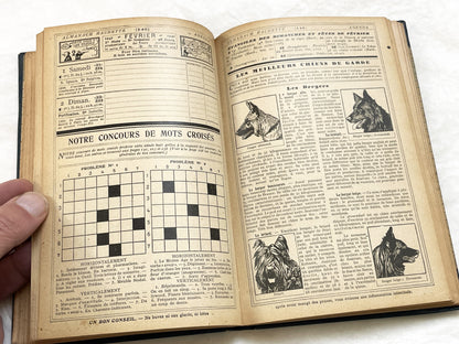 1940s – 300 Pages Almanach Hachette – Vintage French almanac – Wartime edition of the “Practical Life Encyclopedia”