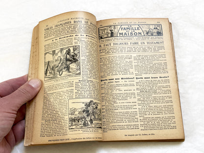 1940s – 350 Pages Almanach Hachette – Vintage French almanac – Wartime edition of the “Practical Life Encyclopedia”