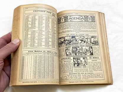 1940s – 350 Pages Almanach Hachette – Vintage French almanac – Wartime edition of the “Practical Life Encyclopedia”