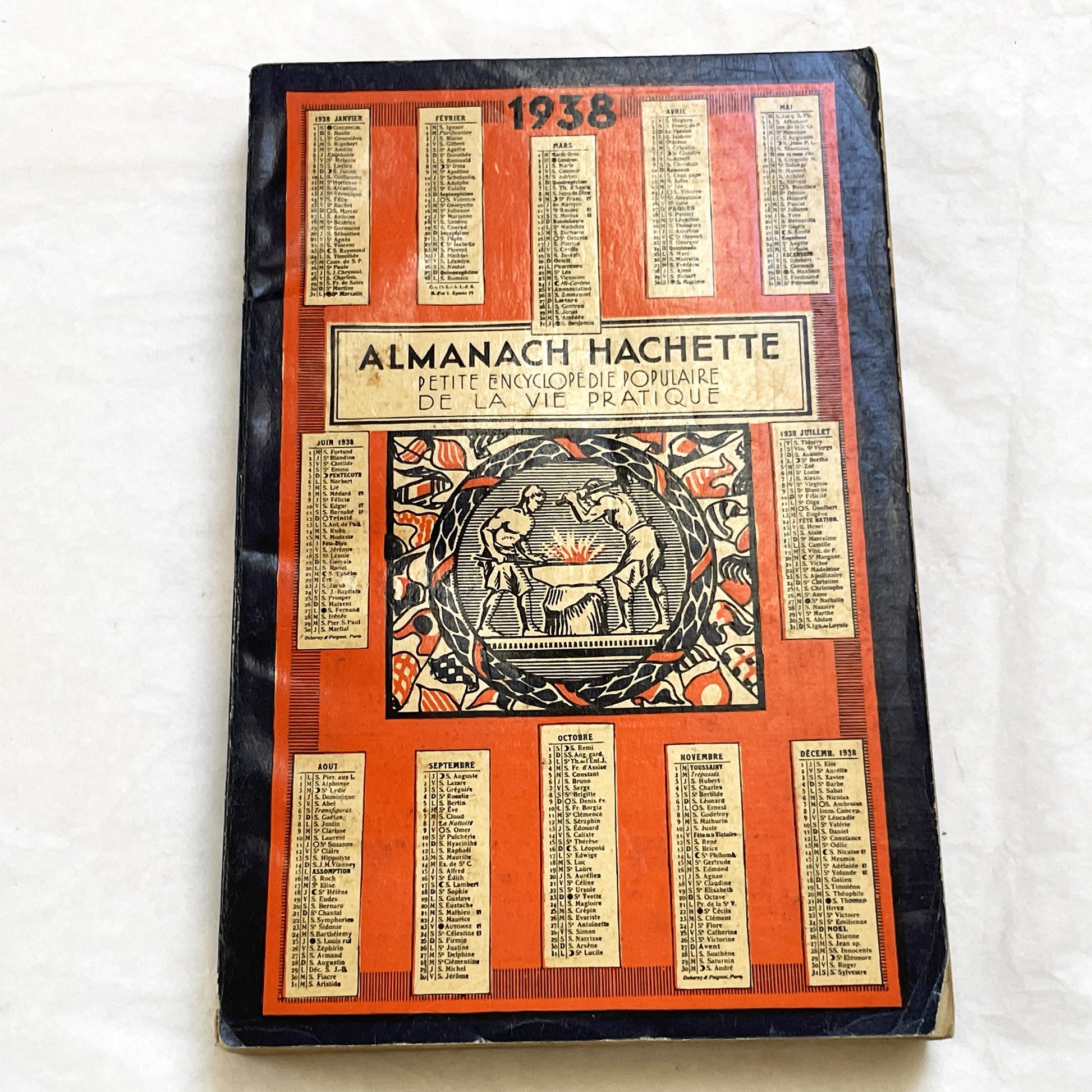 1930s – 380 Pages Almanach Hachette – Vintage French illustrated almanac – Practical life & cultural encyclopedia