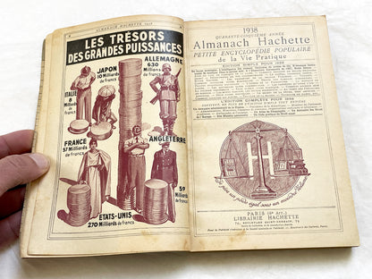 1930s – 380 Pages Almanach Hachette – Vintage French illustrated almanac – Practical life & cultural encyclopedia