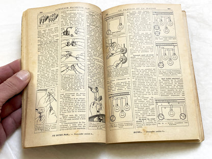 1930s – 380 Pages Almanach Hachette – Vintage French illustrated almanac – Practical life & cultural encyclopedia