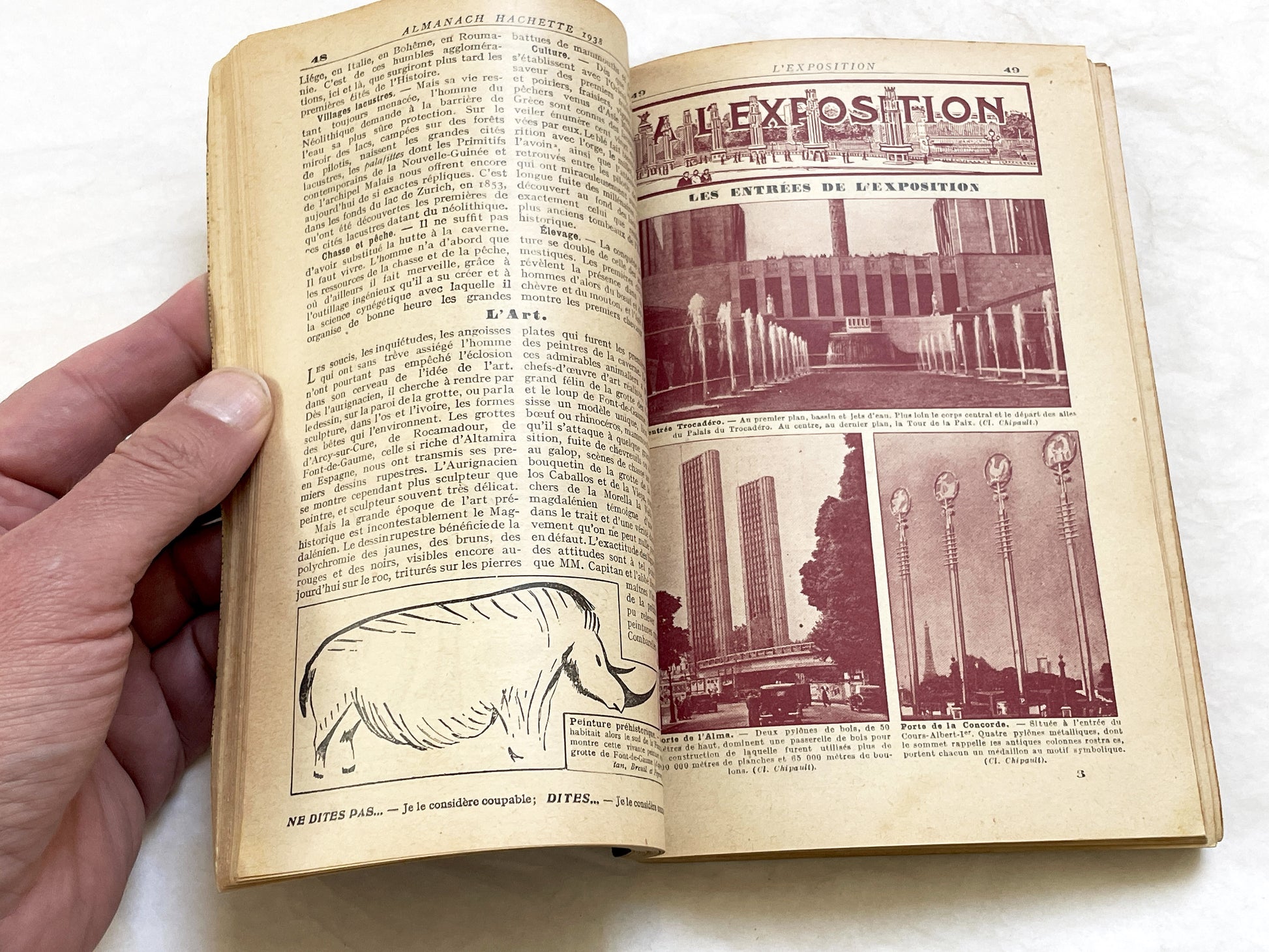 1930s – 380 Pages Almanach Hachette – Vintage French illustrated almanac – Practical life & cultural encyclopedia