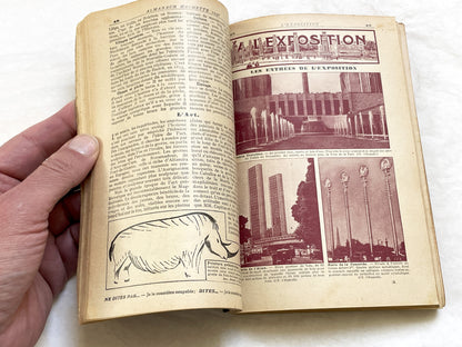 1930s – 380 Pages Almanach Hachette – Vintage French illustrated almanac – Practical life & cultural encyclopedia