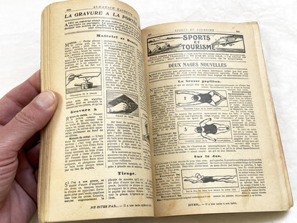 1930s – 380 Pages Almanach Hachette – Vintage French illustrated almanac – Practical life & cultural encyclopedia